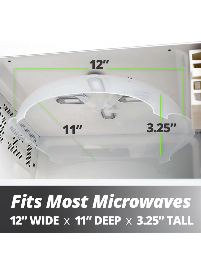 HOMESTAR Magnetic Hover Cover For Microwave, BPA-Free Splatter Guard With Steam Vent, Clear Hanging Microwave Lid, Dishwasher Safe and Space-Saving Magnetic Storage Design, 12-Inch - Image 3